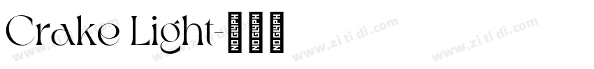 Crake Light字体转换